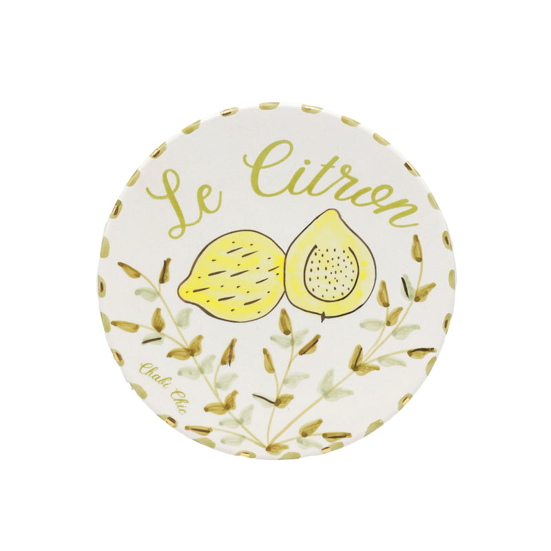 Keramisch bord "Le Citron" - Ø 20 cm
