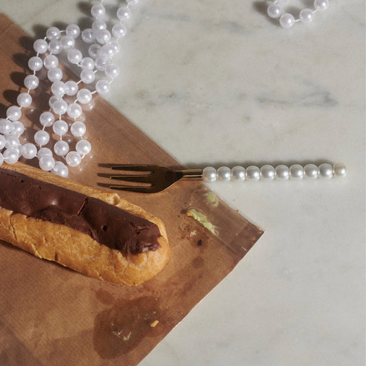 Pearl cake fork - set of 4