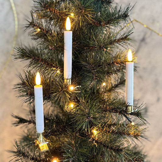 Waskaars Kerstboom, 10 stuks - Wit