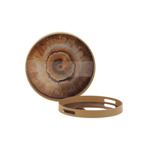 Dienblad Set 2 - Goud - Ø34x4 cm + Ø39,5x4 cm