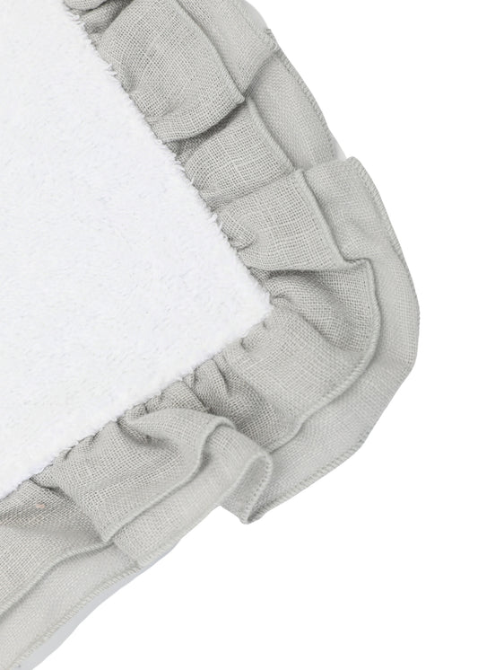 Gastendoek handdoekje - Wit/grijs