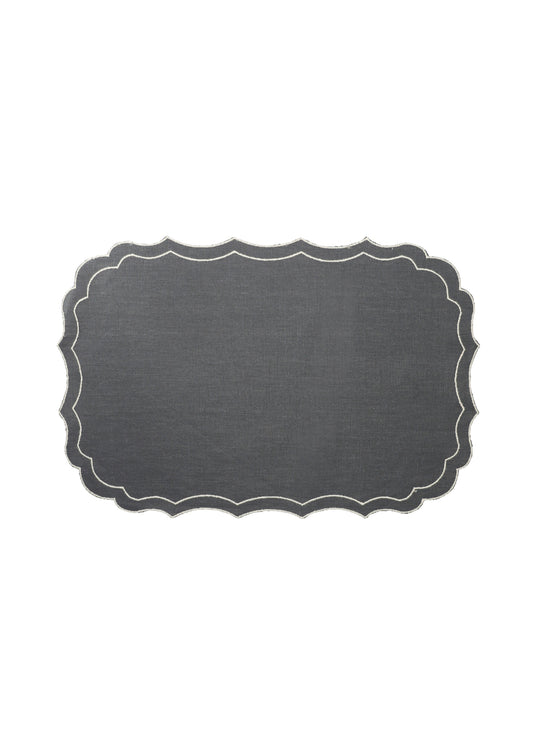 Vlekwerende Linnen Placemat – 50x35 cm - Donkerblauw