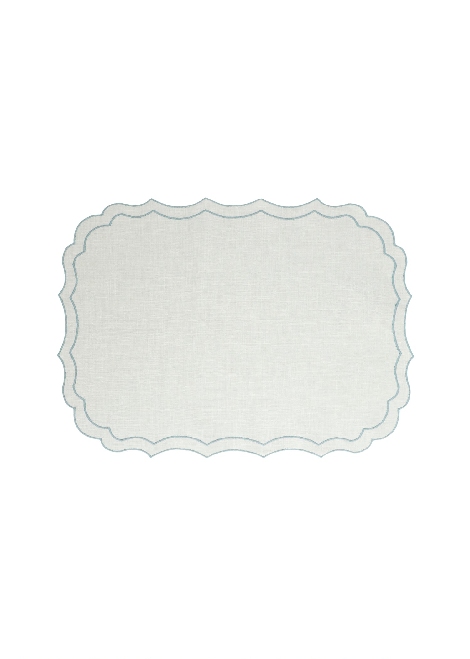 Vlekwerende Linnen Placemat – 50x35 cm - Lichtblauw