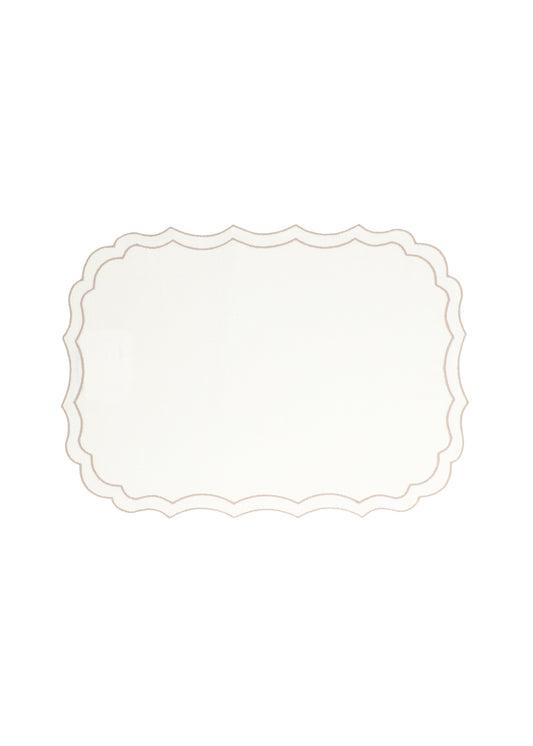 Vlekwerende Linnen Placemat – 50x35 cm - Wit