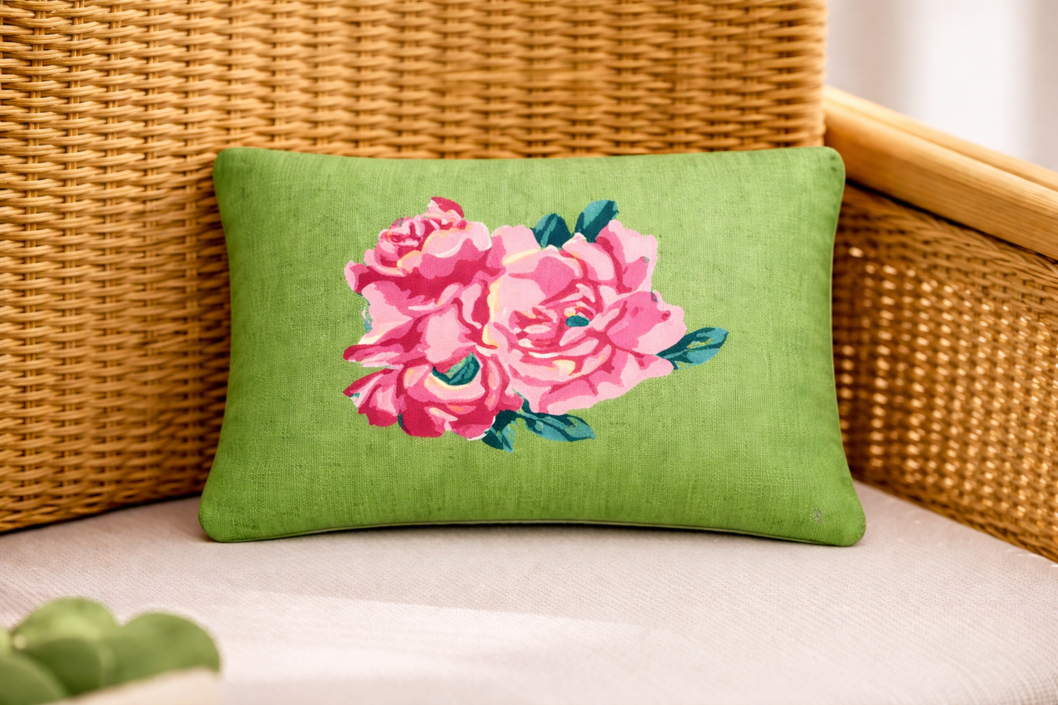 Nina Rose - Decorative Pillow - Mint - 30x40 cm
