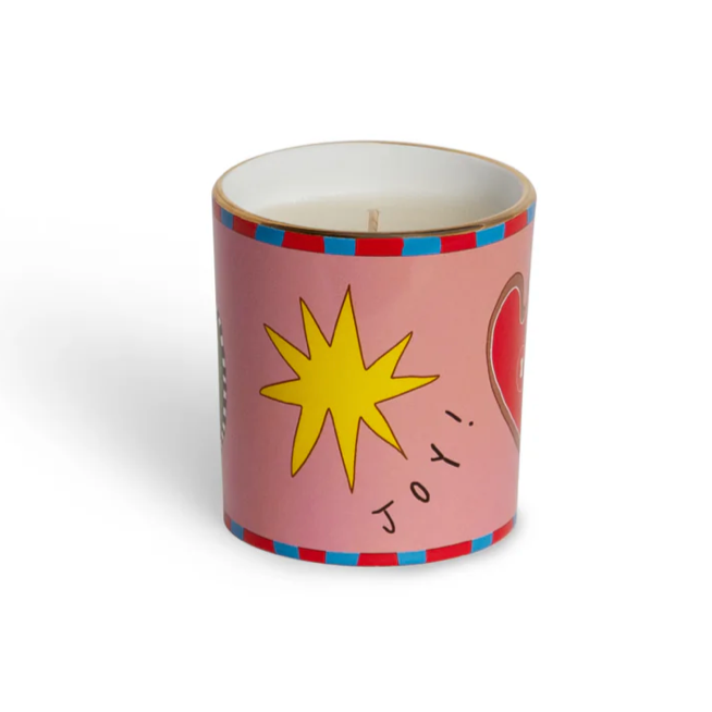 Porseleinen geurkaars – JOY - Ø 9,5 cm