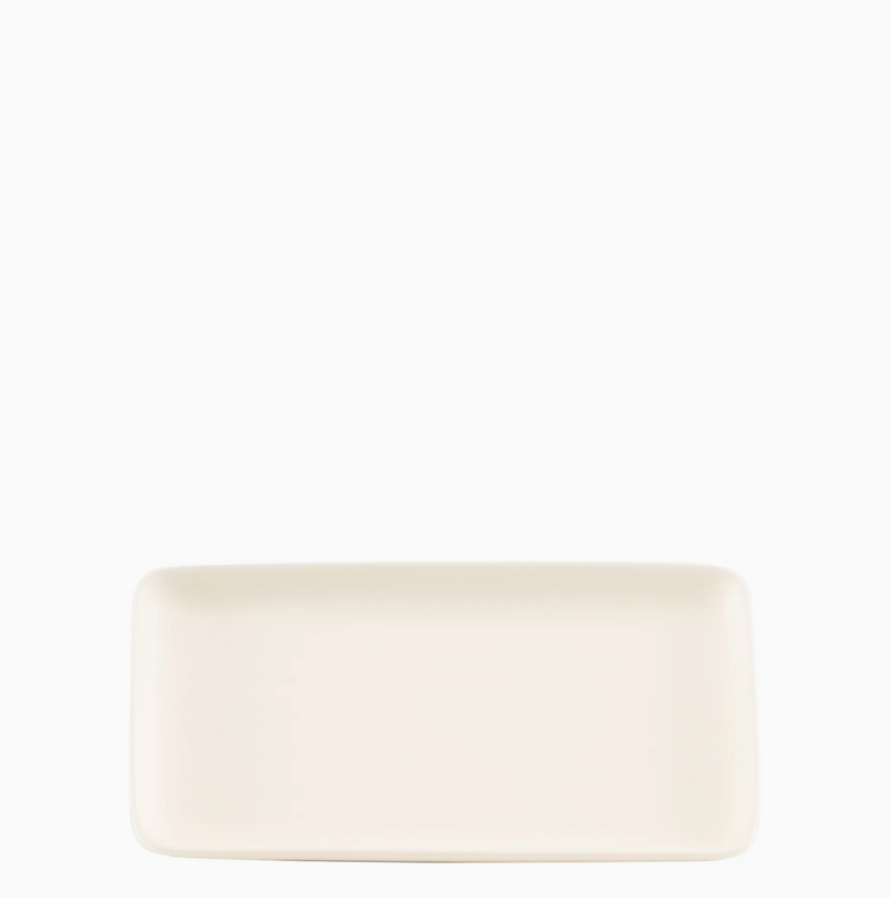 Rechthoekig Porseleinen Bord – Ivoor - 12,5 × 23 cm