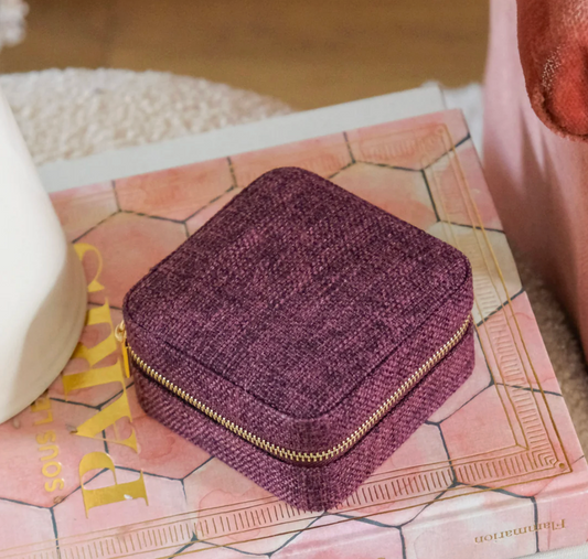 Reissieradendoos Linnen effect - Bordeaux