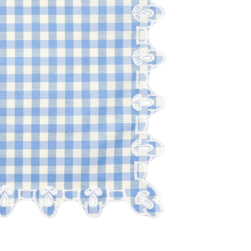 Amalfi Vlekwerende Linnen Placemat 50 x 35 - Vichy Blauw
