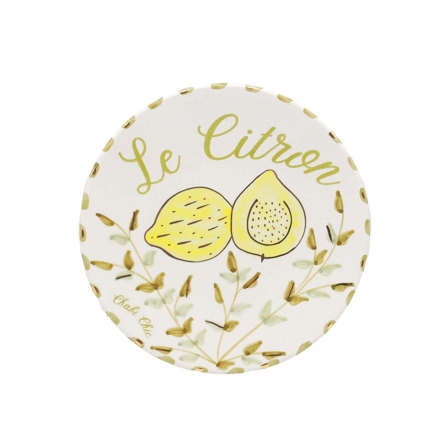 Keramisch bord "Le Citron"  -  Ø 20 cm