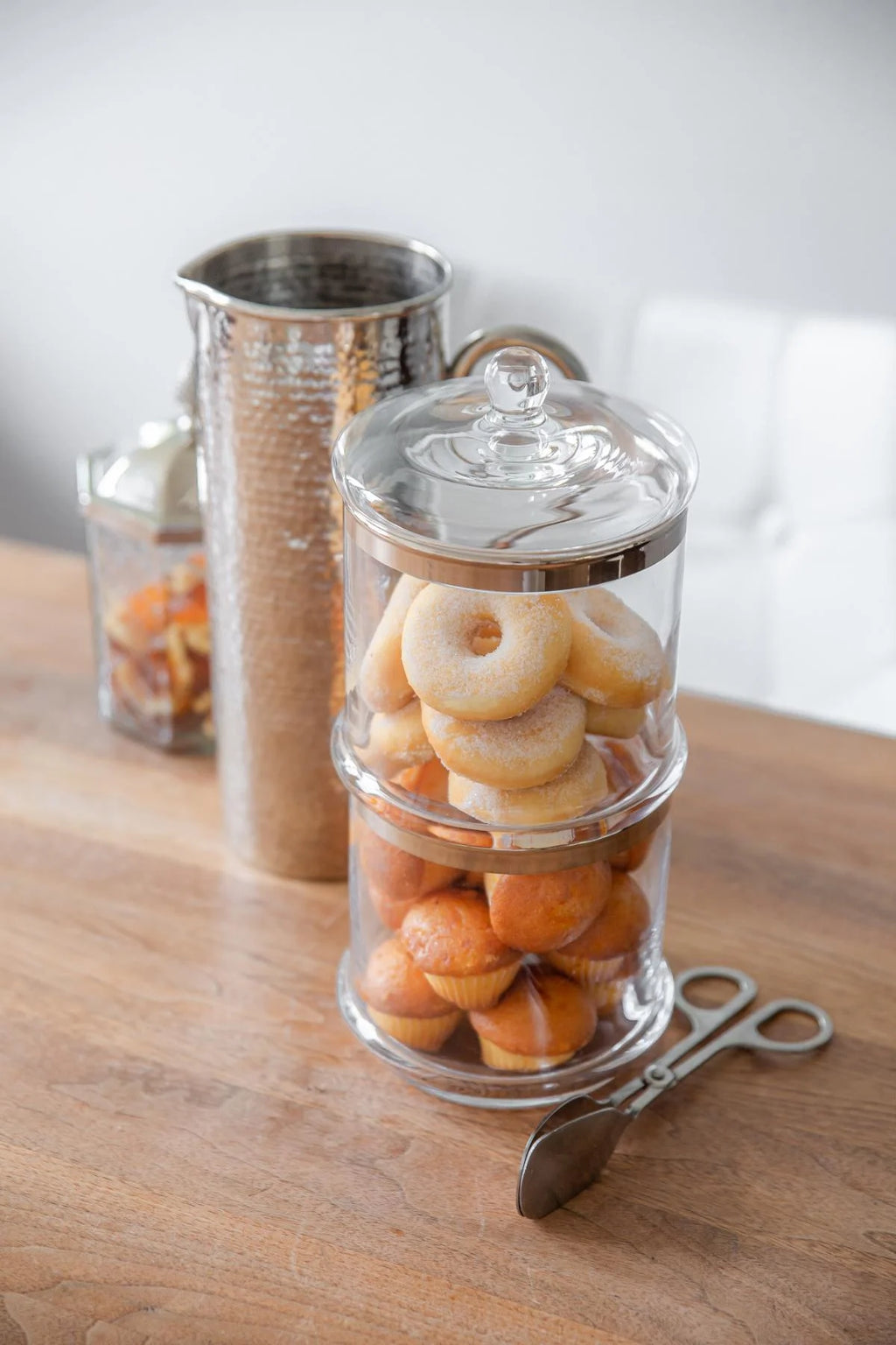 Jam jar with coaster and spoon