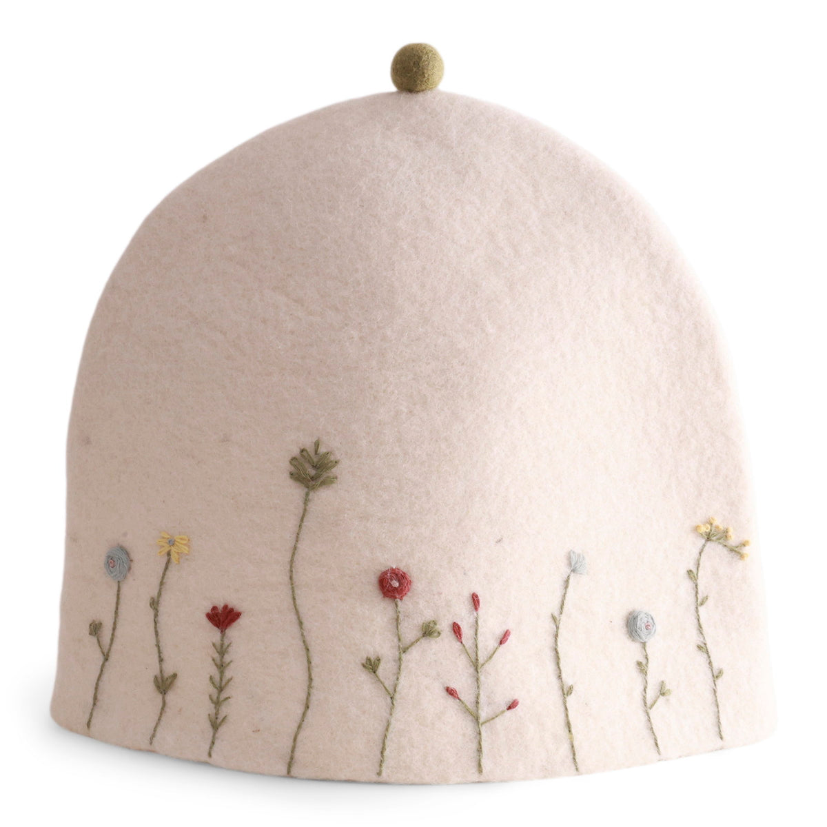 Tea cozy with embroidery