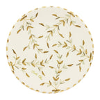 Ceramic Plate "Golden Leaves" - Ø 26 cm