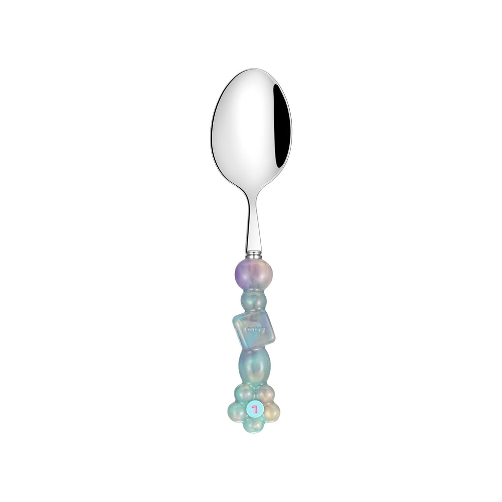 Likio Floral Beads Geometrics cutlery with floral beads in soft pastel colours