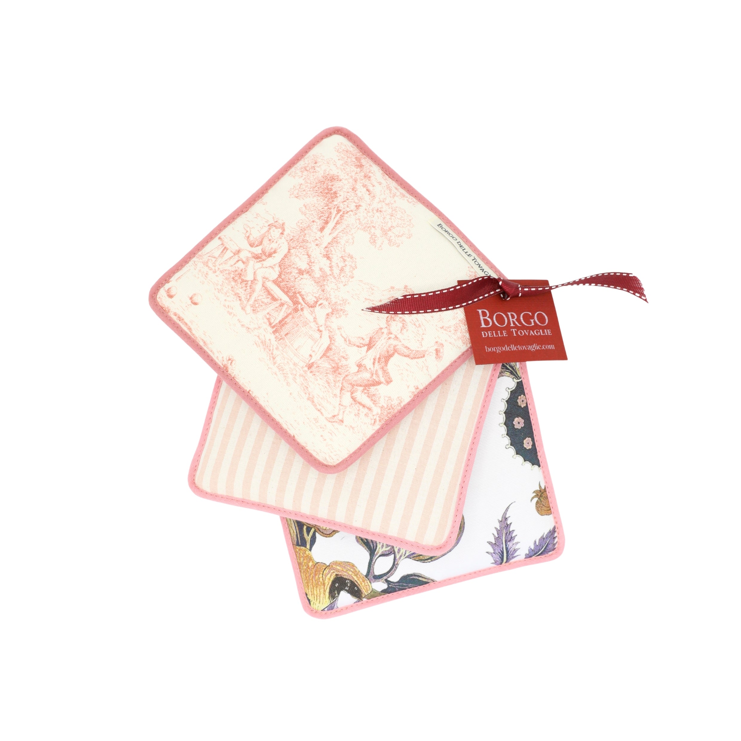 Set of 3 Potholders – Pink