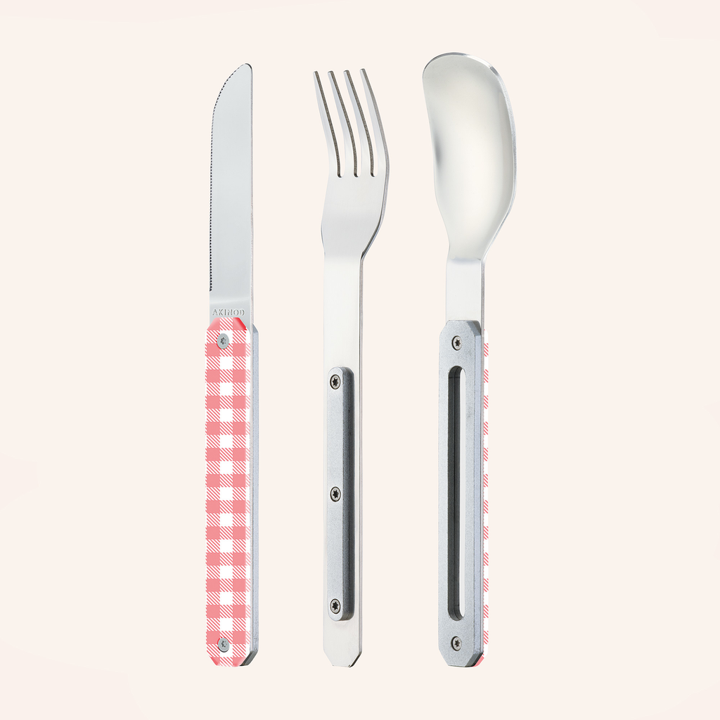 3-delige Bestekset On The Go – Print | Roestvrij Staal & Polycarbonaat