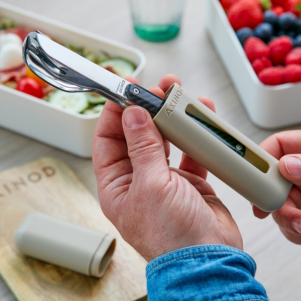 3-delige Bestekset On The Go – Print | Roestvrij Staal & Polycarbonaat