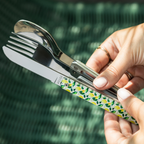 3-delige Bestekset On The Go – Print | Roestvrij Staal & Polycarbonaat