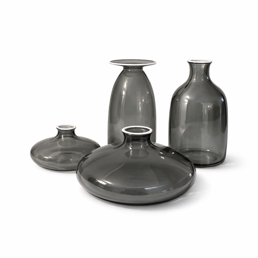 Un Fiore - Glazen Vaasje – Grijs – 46 cl