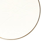 Ceramic Plate – White Relief with Gold – Ø 20