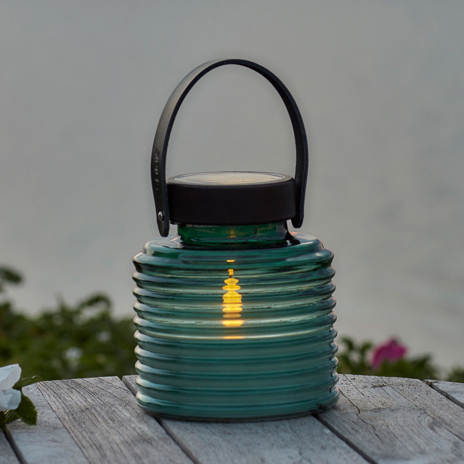 Aston - Solar Jar - Green/Brown - ø14 × H16 cm