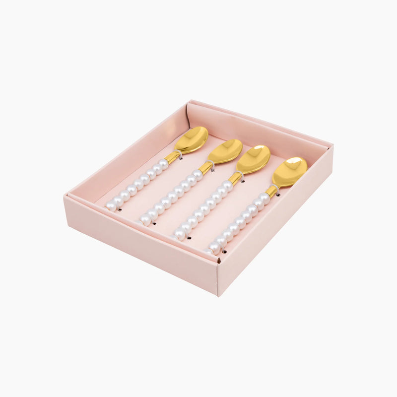 Set van Vier parel Lepels