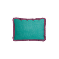 Bicolor - Kussensloop -Jade - Paars - 35×50 cm