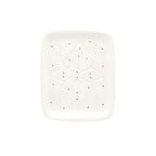 Tray – Relief white & gold (24 × 14 × 3 cm)