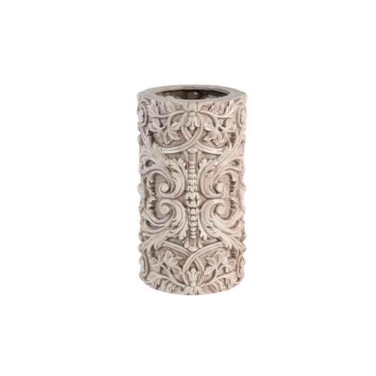 Handgemaakte Siciliaanse Cilindrische Vaas Barokke Versiering — 2 Maten, meerdere Kleuren