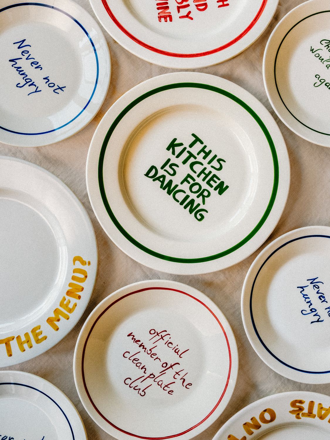 'Official member of the clean plate club' sign — ø22cm 