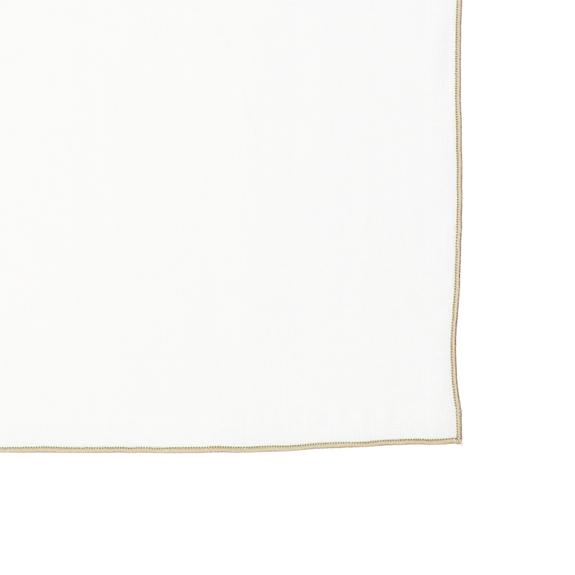 Linen Napkin with Contrasting Edge - White/Beige (45 × 45 cm)