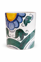 Handgemaakte Siciliaanse Vaas Mediterraanse tekening — 20 cm