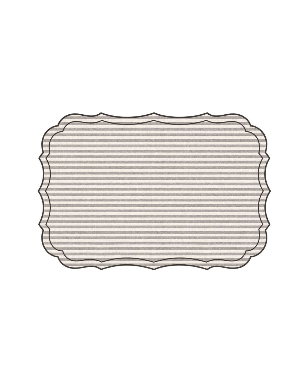 Placemats set blauwe streepjes