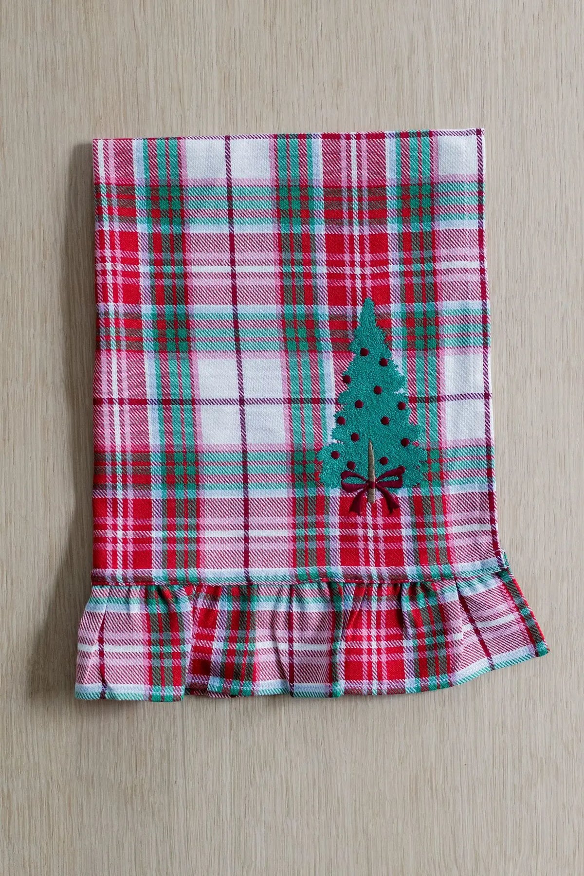 Keukenhanddoeken Angèle Red met notenkraker (set van 2)