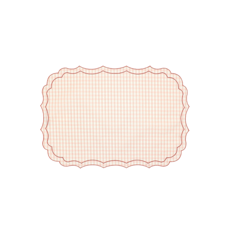 Vlekwerende Linnen Placemat – 50x35 cm - Vichy Roze