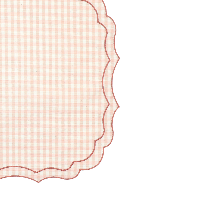 Vlekwerende Linnen Placemat – 50x35 cm - Vichy Roze
