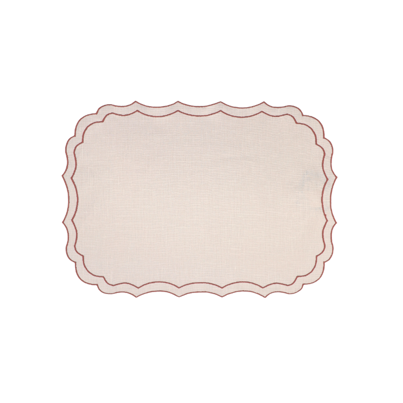 Vlekwerende Linnen Placemat – 50x35 cm - Lichtroze