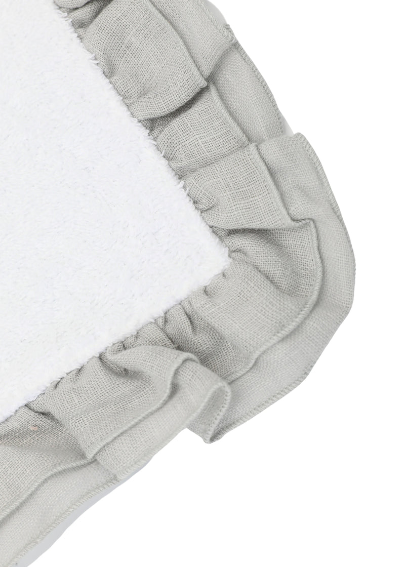 Gastendoek handdoekje - Wit/grijs