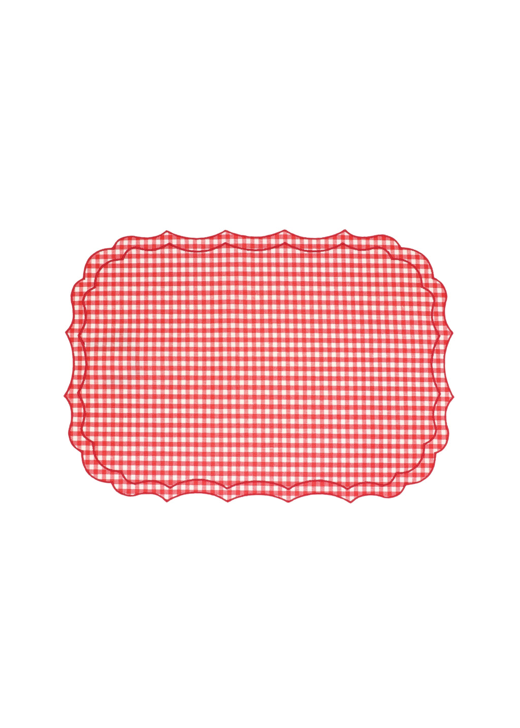 Stain-resistant Linen Placemat - 35 x 50 cm - Red Vichy