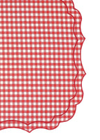Stain-resistant Linen Placemat - 35 x 50 cm - Red Vichy