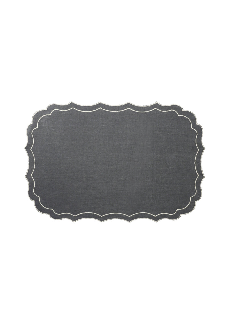 Vlekwerende Linnen Placemat – 50x35 cm - Donkerblauw
