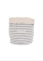 Broodmand - dubbelzijdig – Ø15 cm - Lichtblauw gestreept