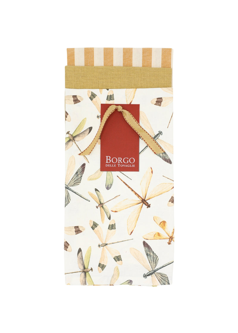 Set van 3 Keukendoeken – Linnen & Katoen - Geel