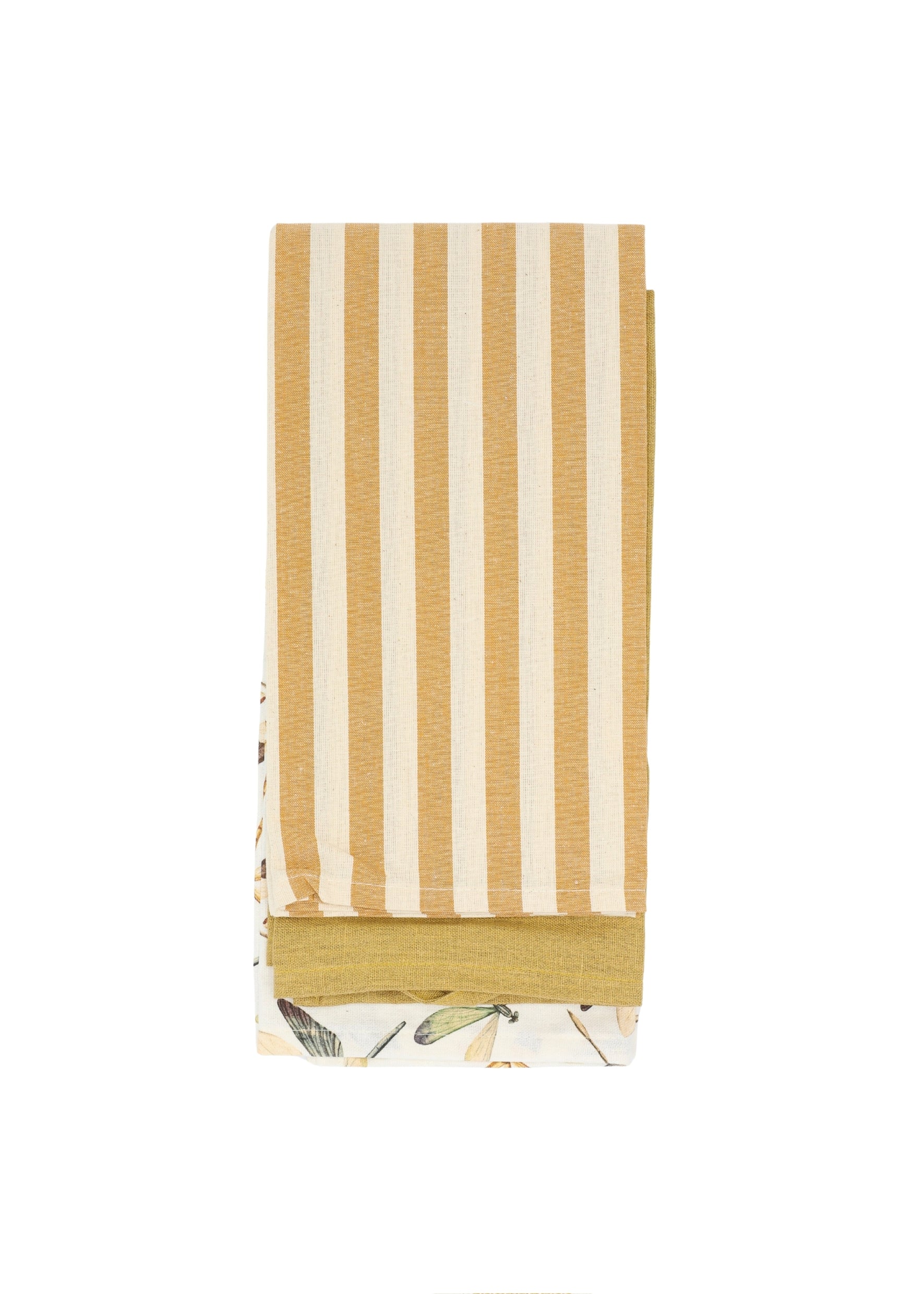 Set van 3 Keukendoeken – Linnen & Katoen - Geel