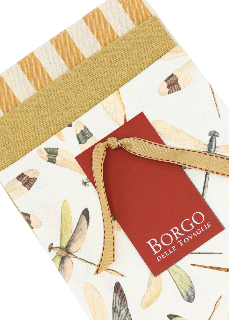 Set van 3 Keukendoeken – Linnen & Katoen - Geel