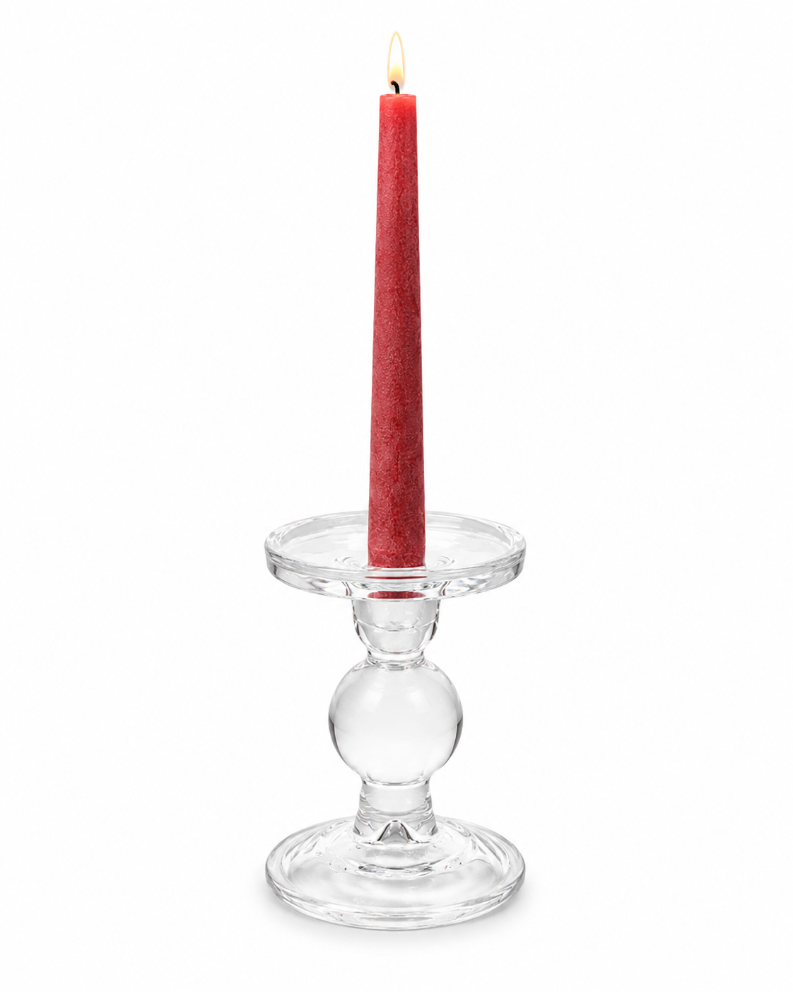 Glazen Kaarsenhouder op Voet - Ø9 x H10,5 cm