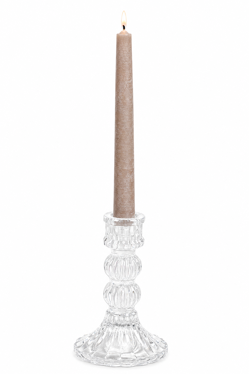 Crinoline Glazen Kandelaar voor Tafelkaars - Ø8 x H12,8 cm