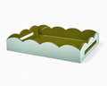 Scalloped Tray – Eau de Nil / Khaki