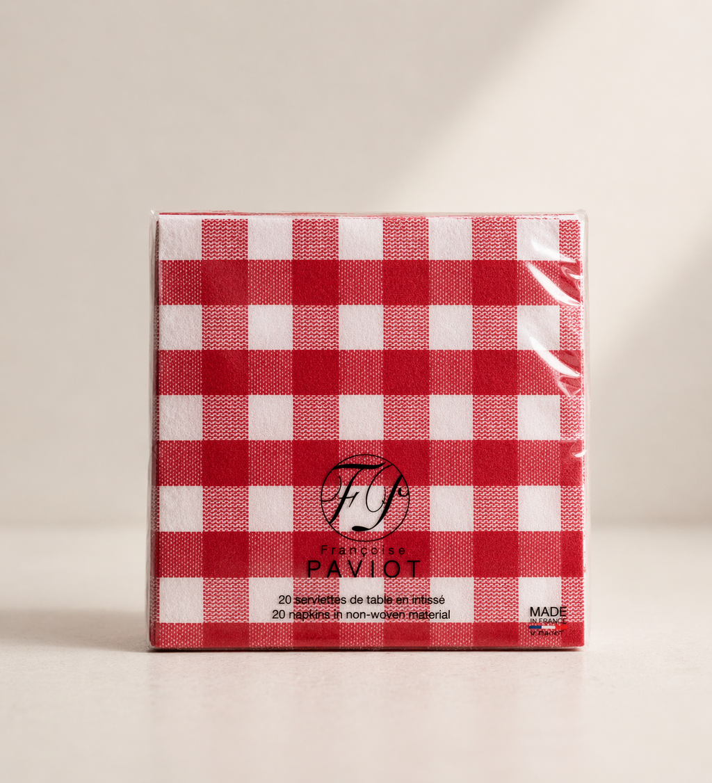 Napkins - Red Vichy - 40x40