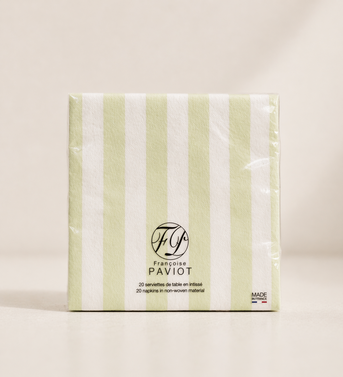 Napkins - Green stripes - 40x40